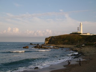 灯台と太平洋だ