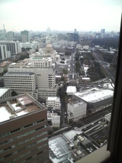 霞ヶ関もうっすら雪化粧